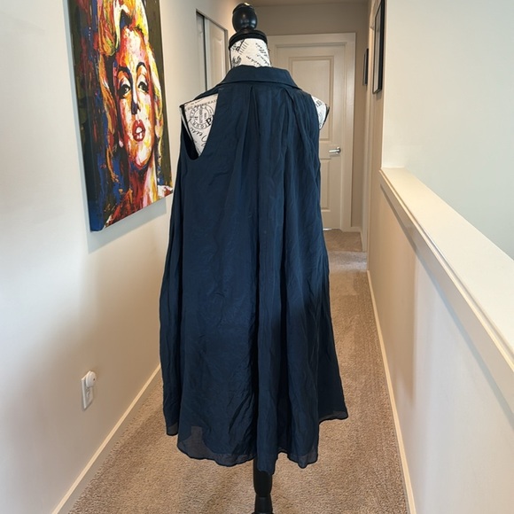 Michaa blue linen dress - Picture 5 of 10